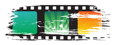 Editable vector grunge film frame , nice element for your projectsのイラスト素材