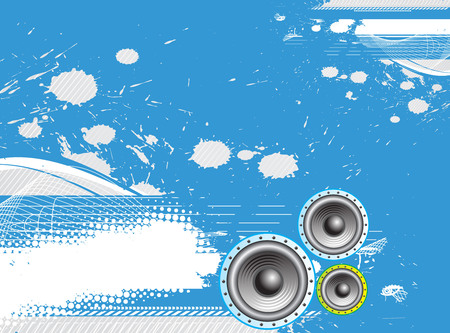 grunge music notes with halftone background, vector illustrationのイラスト素材