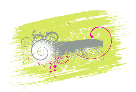 abstract floral grunge sample banners with place for your text.のイラスト素材