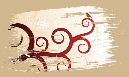 abstract grunge floral sample text banners with place for your text.のイラスト素材