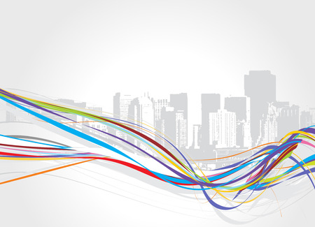 abstract urban grunge city rainbow wave background
のイラスト素材