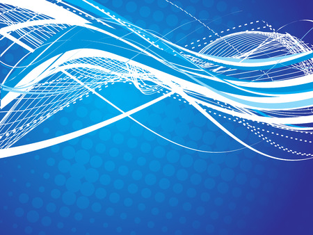 Abstract wave line background from intertwining linesのイラスト素材