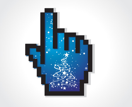christmas mouse cursor iconのイラスト素材
