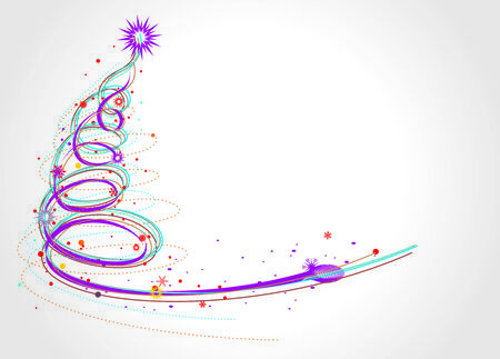 Abstract christmas tree on white backgroundのイラスト素材