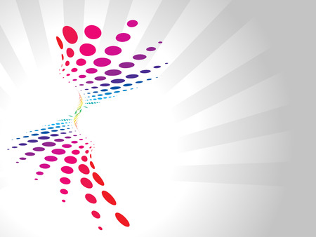 Abstract rainbow wave halftone background, illustrationのイラスト素材