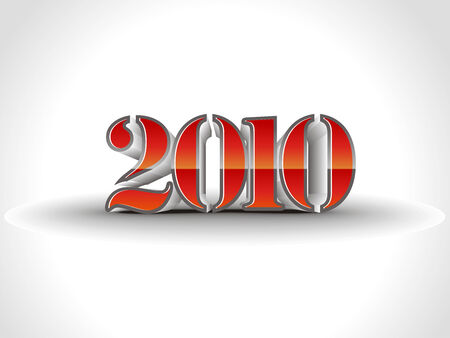 3d new year 2010  in white background. illustrationのイラスト素材