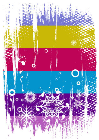 Abstract christmas snow on grunge halftone background, vector illustration for xmasのイラスト素材
