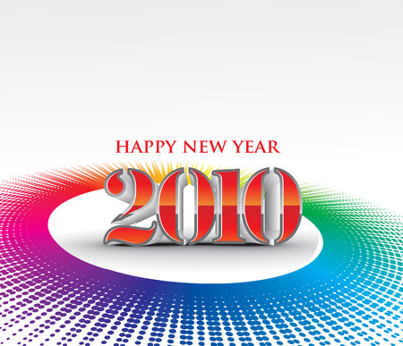 Xmas snow background with  new year 2010  background. Vector illustrationのイラスト素材