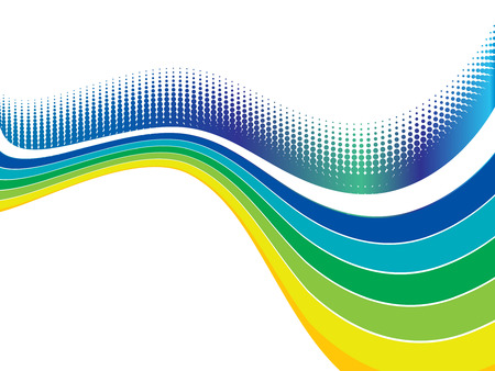 Abstract halftone wave line background. Vector illustration.のイラスト素材