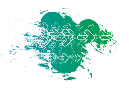 abstract arrows with grunge background, vector illustrationのイラスト素材