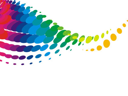 Abstract rainbow wave halftone background with space of your text, vector illustrationのイラスト素材