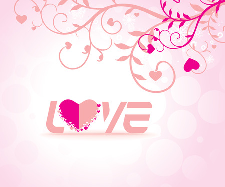 Abstract floal design in valentine's day card - vector illustration のイラスト素材