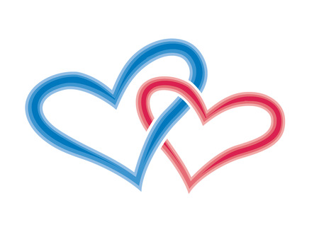 Abstract wave line design in valentine's day card - vector illustration のイラスト素材
