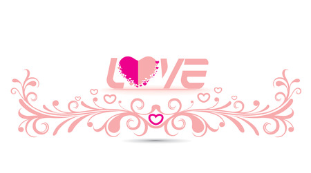 Abstract floal design in valentine's day card - vector illustration のイラスト素材