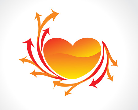 Abstract valentine's day card with arrow bakground, vector illustrationのイラスト素材