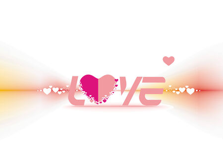 Abstract valentine's day card with space of your text, vector illustrationのイラスト素材