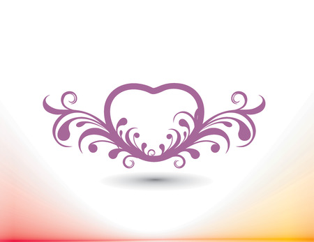 Abstract valentine's day card with floral heart background, vector illustrationのイラスト素材