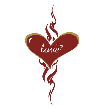 Abstract valentine's day card with heart background, vector illustrationのイラスト素材