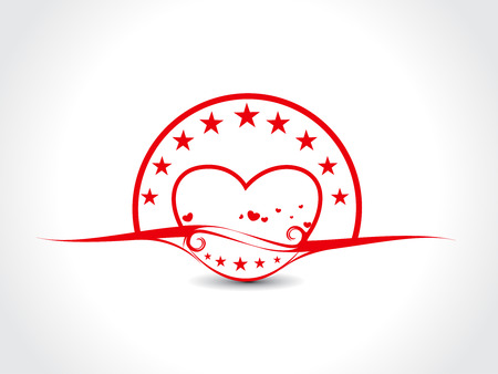 Abstract valentine's day card with heart background, vector illustrationのイラスト素材