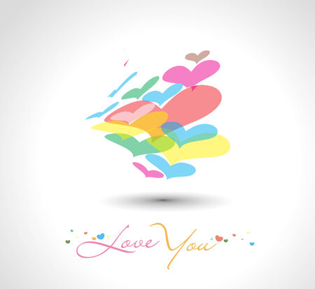 Abstract valentine's day card with space of your text, vector illustrationのイラスト素材