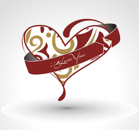 Abstract valentine's day card with space of your text, vector illustrationnのイラスト素材