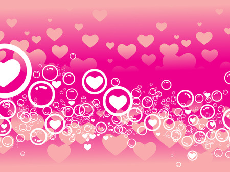 Abstract valentine's day card with bubble heart design, vector illustrationnのイラスト素材