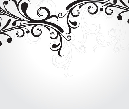 Floral element for your design with space of your text, illustrationのイラスト素材