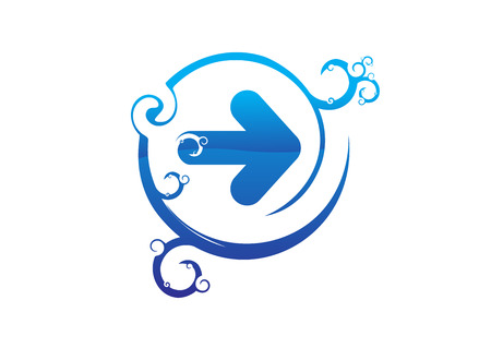 Abstract arrow wave swirl line background with used in your own project iconのイラスト素材