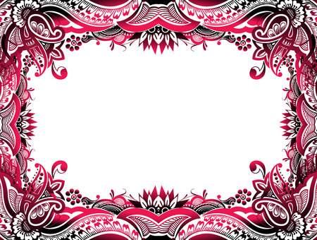 abstract floral border background easy to edit of your project, vector illustrationのイラスト素材