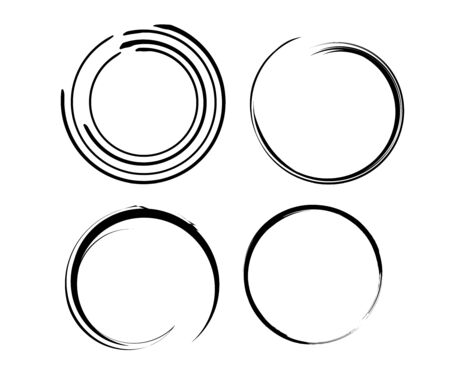 Grunge brushes line, vector illustration.のイラスト素材