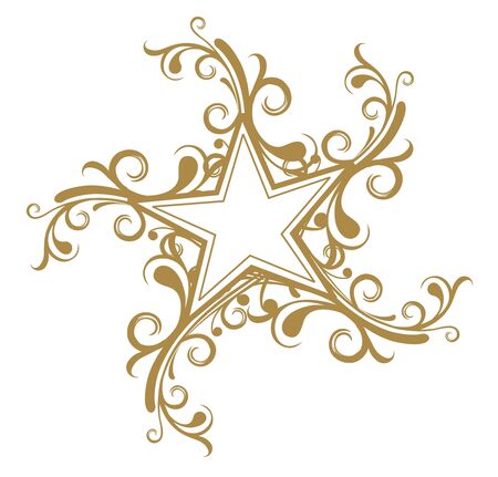  floral star design floral star design with space of your text, vector illustrationのイラスト素材