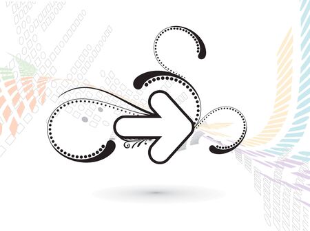 Abstract arrow wave  mosaic swirl line background with space of your text.のイラスト素材