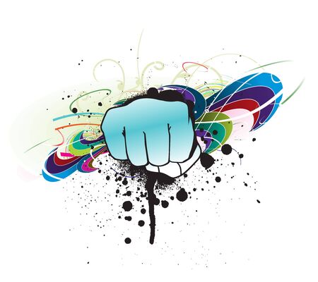 grunge hand punch with urban background

のイラスト素材