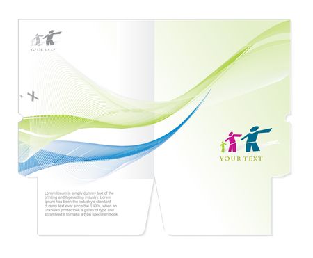 corporate folder die cut design, best used for your project.のイラスト素材