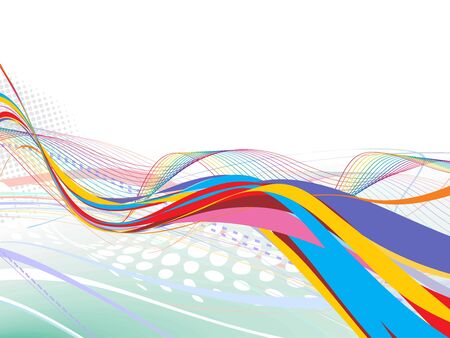 abstract rainbow wave line with space of your textのイラスト素材