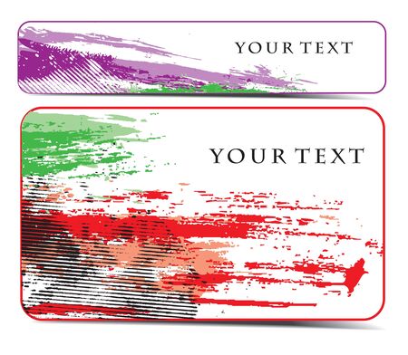 Grunge stylish banners with space of your text,  illustration.のイラスト素材