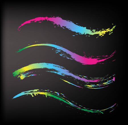 four different Grunge color wave with place for your text.  illustration.のイラスト素材