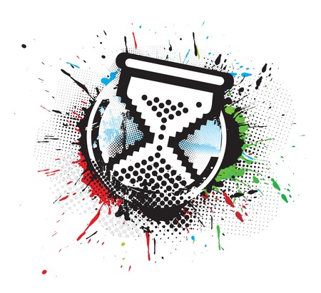 abstract urban grunge mouse time  background, illustration. のイラスト素材