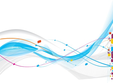 abstract wave lines background with sapce of your textのイラスト素材