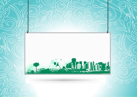 Urban grunge city with sample text banner background 

のイラスト素材