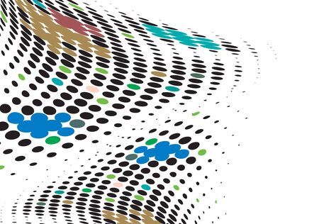 Abstract wave halftone line background with sample text background ,  illustration.のイラスト素材