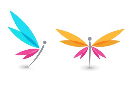 enhanced butterfly Isolated on White with Soft shadow underneath.  illustrationのイラスト素材
