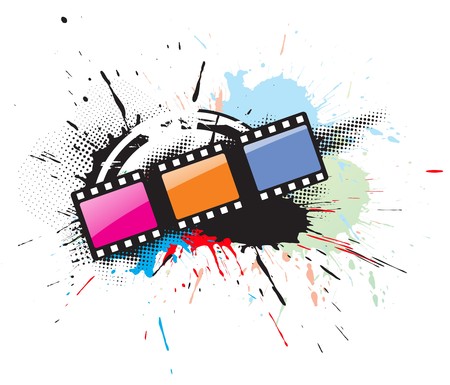 abstract grunge color full film background for your text used, illustration.のイラスト素材