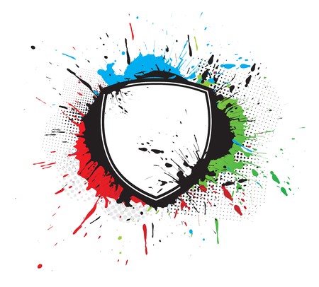 abstract grunge Shield designs background, illustration.のイラスト素材