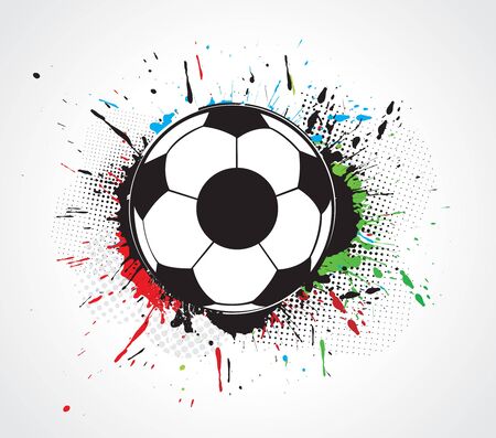 abstract grunge ink splate football,  illustration.のイラスト素材