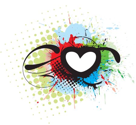 abstract bloody grunge heart background, illustrationのイラスト素材