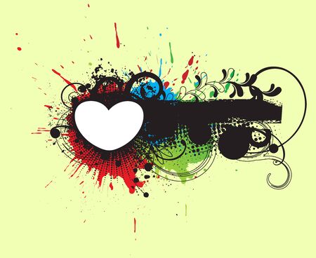 valentine day grunge halftone background with Hearts, vector illustration.のイラスト素材