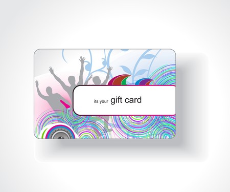 Beautiful gift card, vector illustration. のイラスト素材