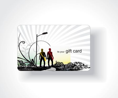 Beautiful gift card, vector illustration. のイラスト素材