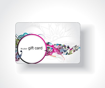 Beautiful gift card, vector illustration. のイラスト素材